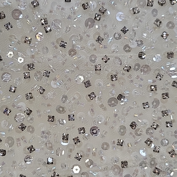 Diamond studed sequin, floral Wedding dress from MB Bride Greensburgh PA - Picture 5 of 14